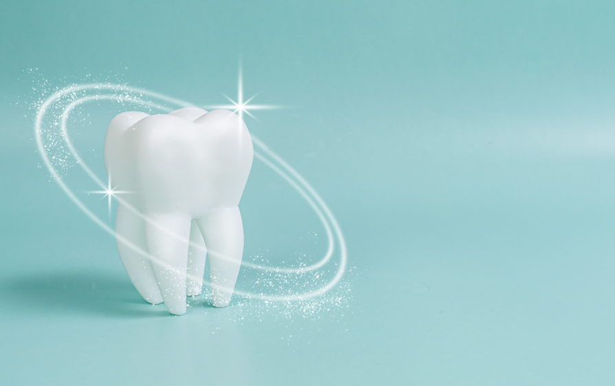 Sparkly white tooth